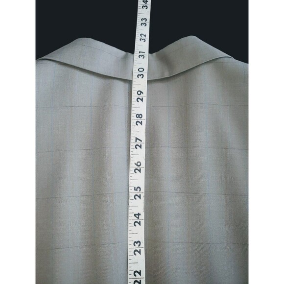 Holland & Sherry Savile Row Bespoke Blazer Mens 42R Windowpane Double Breasted - Picture 14 of 14